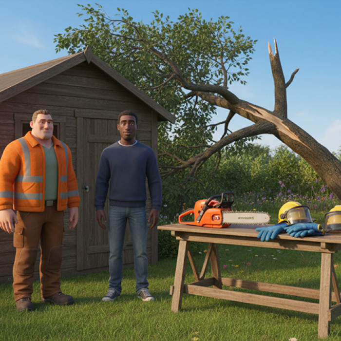 scène tronçonneuse